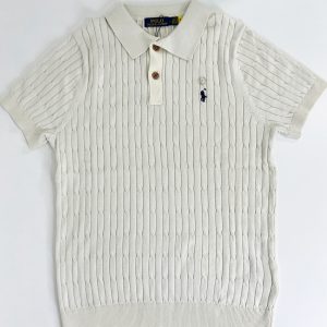 Ralph Lauran Cable Knit Short Selves Polo - Image 2