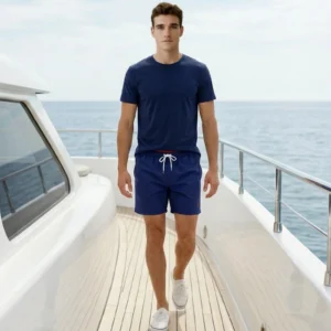 Polo Ralph Lauren.Logo-swim shorts- Navy Blue