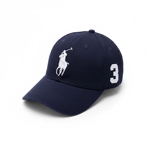 Polo Ralph Lauren-Big Pony Chino Ball Cap-Navy blue