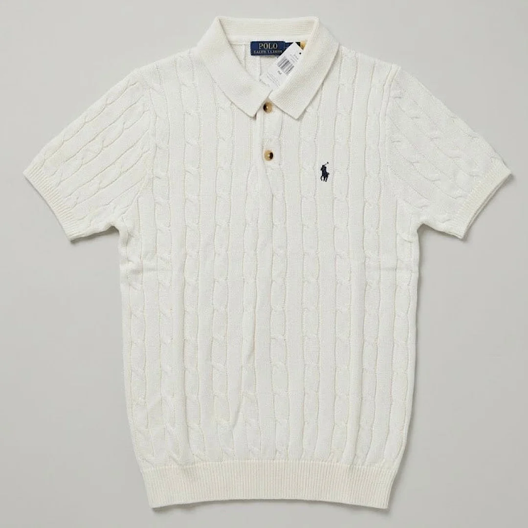 CABLE-KNIT POLO-COLLAR SHIRT - Image 4